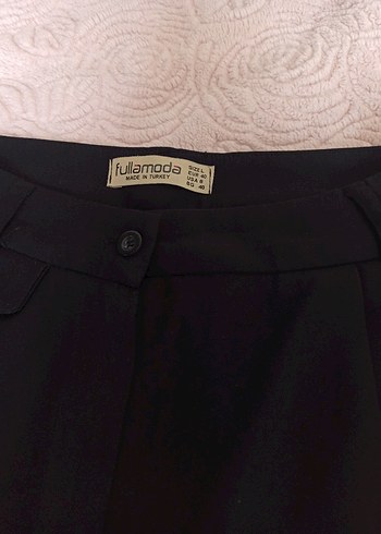 Kadın şalvarlı Siyah Pilili Kumaş Pantolon - Görsel 6