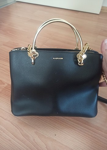 Siyah Yılan Desenli Deri Kadın Çanta - Görsel 3