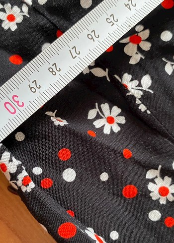 Çiçek Desenli V Yaka Midi Elbise - Görsel 10