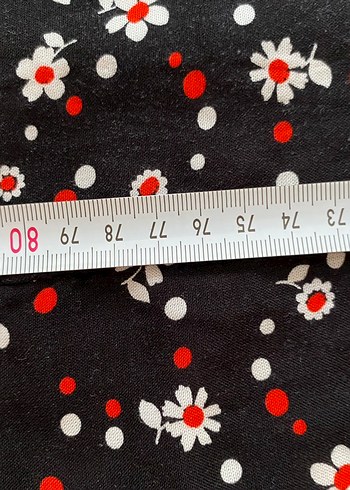 Çiçek Desenli V Yaka Midi Elbise - Görsel 9