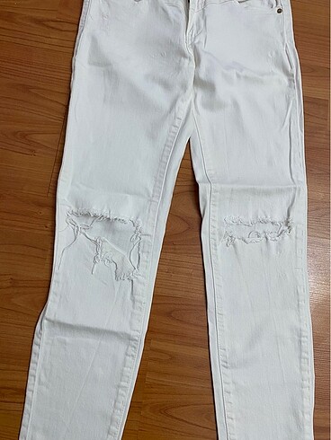 Beyaz Kanvas Pantolon - Görsel 2
