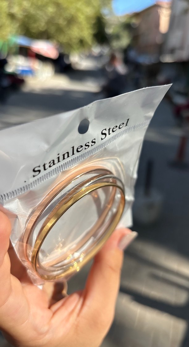 Altın Renkli Kadın Bilezik Seti - Görsel 2