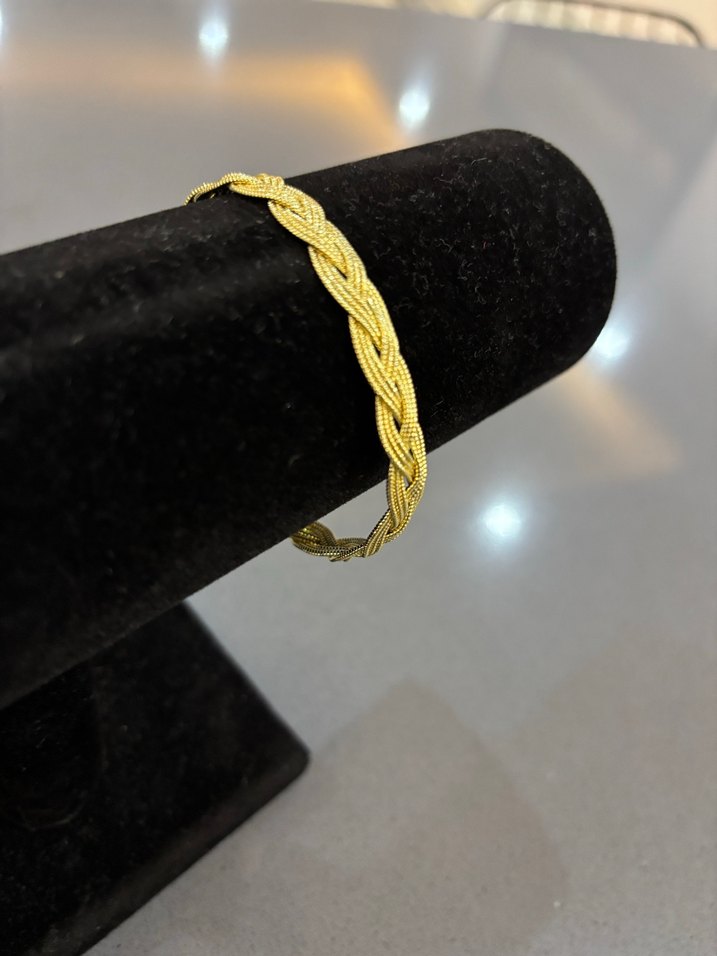 Altın Renk VIP Zincir Detaylı Bohem Bileklik - Görsel 2