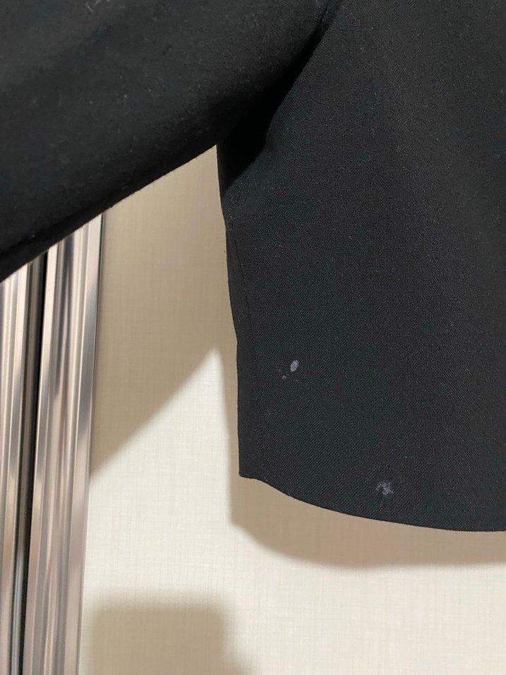 Düğmeli Siyah Crop Blazer - Görsel 5