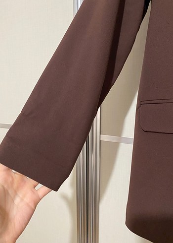 Kahverengi Kadın Ofis Blazeri - Görsel 5