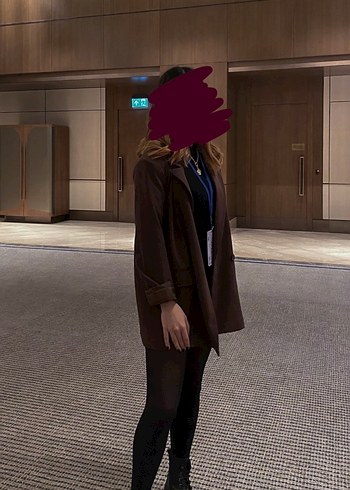 Kahverengi Kadın Ofis Blazeri - Görsel 2