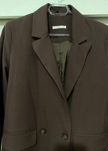 Kahverengi Kadın Ofis Blazeri - Görsel 3