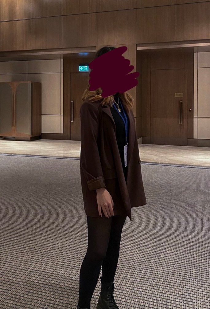 Kahverengi Kadın Ofis Blazeri - Görsel 2