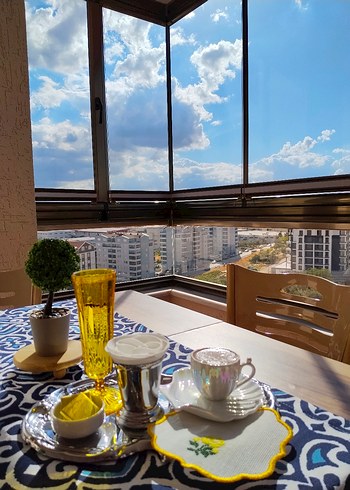 Renkli Çiçek Desenli Nakışlı Peçeteler - Görsel 11