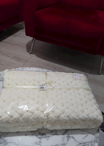 Kırmızı Örgü Çocuk Battaniyesi - Görsel 15