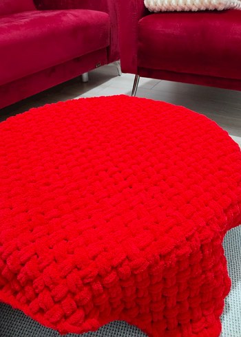 Kırmızı Örgü Çocuk Battaniyesi - Görsel 14