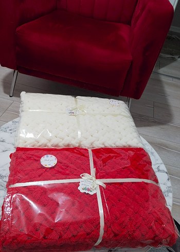 Kırmızı Örgü Çocuk Battaniyesi - Görsel 12