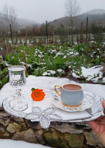 Boncuk İşlemeli Beyaz Gri Sunum Peçetesi - Görsel 10
