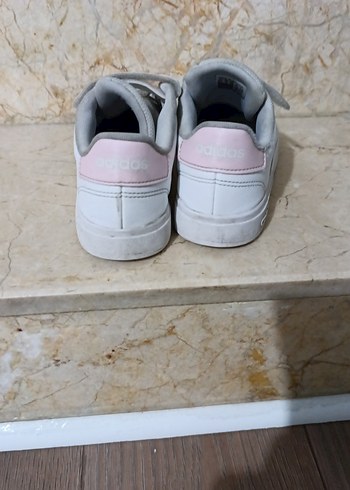 Kız Çocuk Beyaz Spor Ayakkabı Velcro Bantlı - Görsel 3