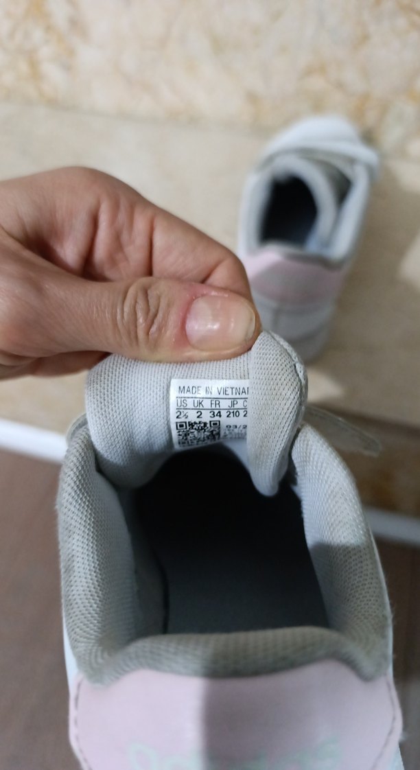 Kız Çocuk Beyaz Spor Ayakkabı Velcro Bantlı - Görsel 4