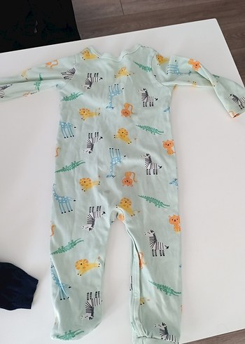 2 Yaş Beden çeşitli Renk Uzun Kollu Fermuarlı Bebek Tulum