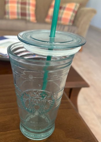 Starbucks Starbucks Yeşil Cam Bardak ve Pipet