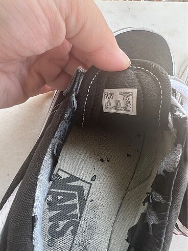 38 Beden siyah Renk Vans ayakkabı