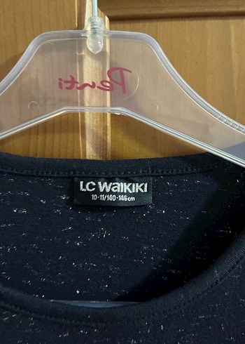 Kelebek Baskılı Simli Uzun Kollu Kız Tişörtü - Görsel 3