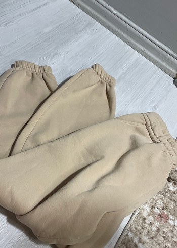 Zara Bej Kadın Keten Salaş Sweatpant kışlık