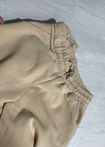 Bej Kadın Keten Salaş Sweatpant kışlık