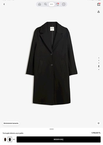 Bershka Uzun Kaban Palto