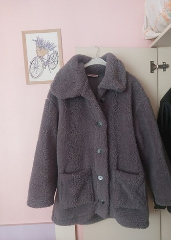 Diğer Gri Pelus Ceket