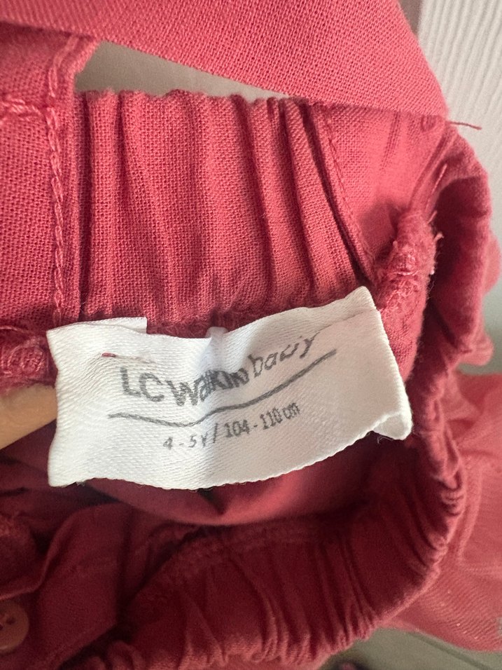 Pembe Kız Çocuk Fırfırlı Askılı Elbise - Görsel 3