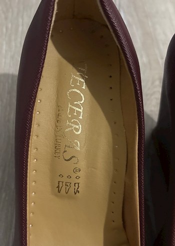 Sıfır Bordo Deri Dolgu Topuklu Kadın Stiletto - Görsel 2