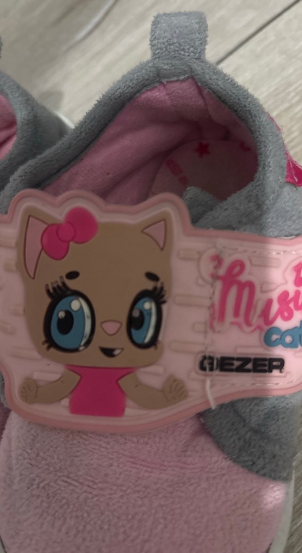 Kız Çocuk Pembe Sıcak Terlik Velcro - Görsel 2