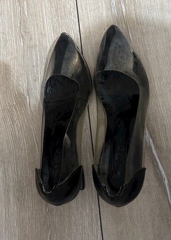 Şeffaf Siyah Stiletto Topuklu Kadın Ayakkabı - Görsel 2