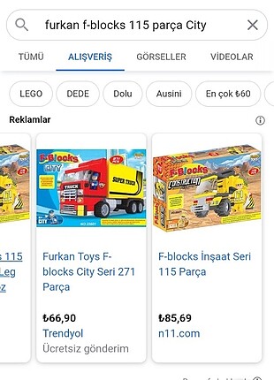  Beden Renk F Blocks 115 parça Mini lego seti