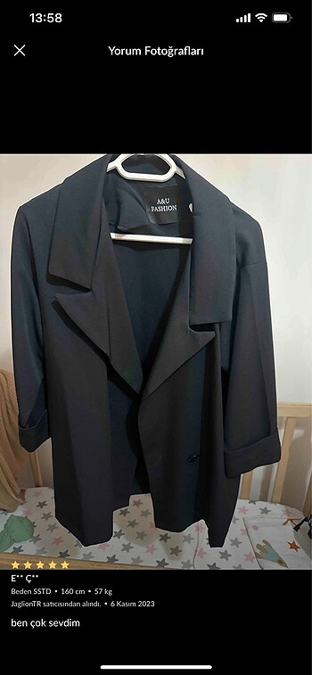 universal Beden siyah Renk Oversize blazer