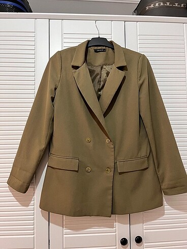 Haki ceket blazer düğmeli