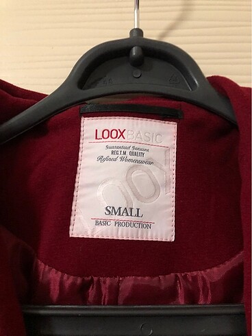 Loox Bordo kaşe palto kaban