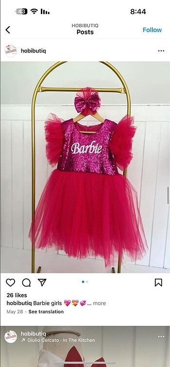 Barbie kostüm elbise