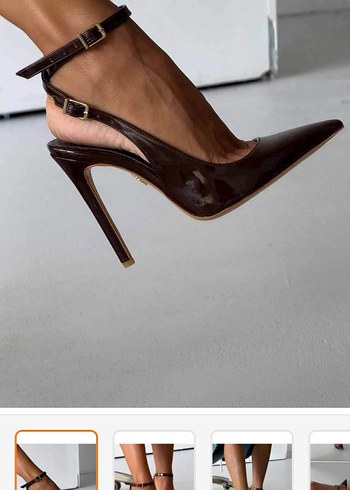 Kahverengi  Stiletto Topuklu - Görsel 3