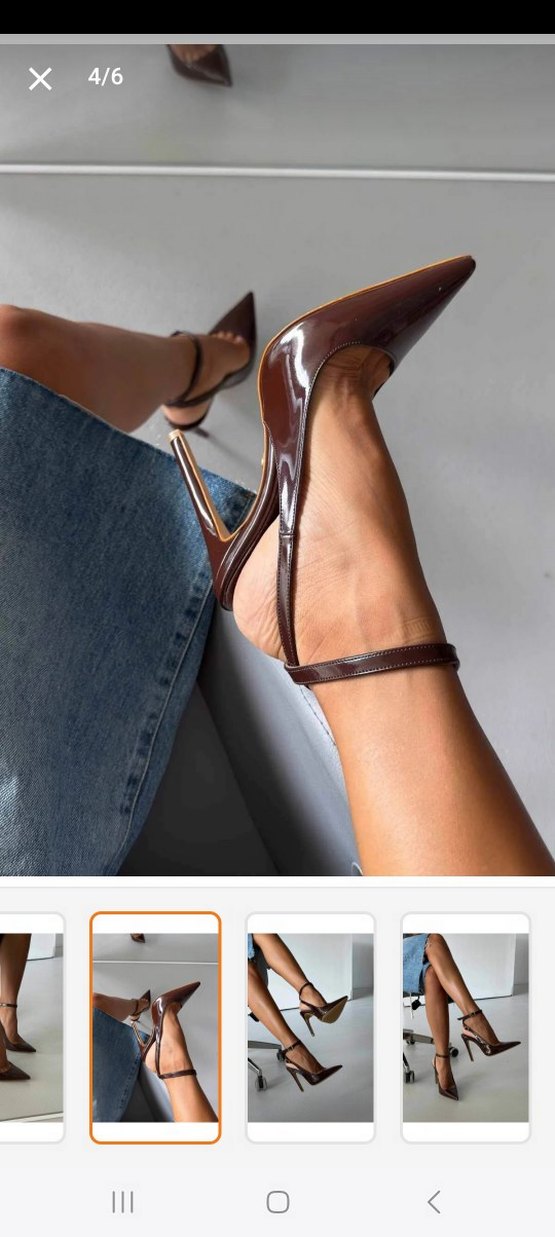 Kahverengi  Stiletto Topuklu - Görsel 4