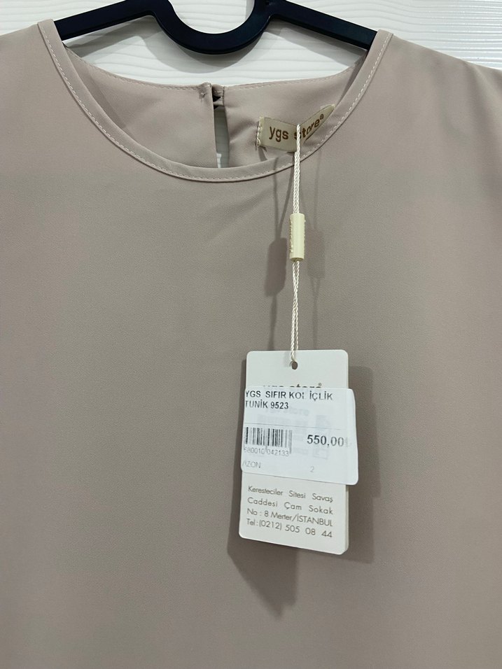 Vizon Sıfır Kol İçlik Tunik - Görsel 2