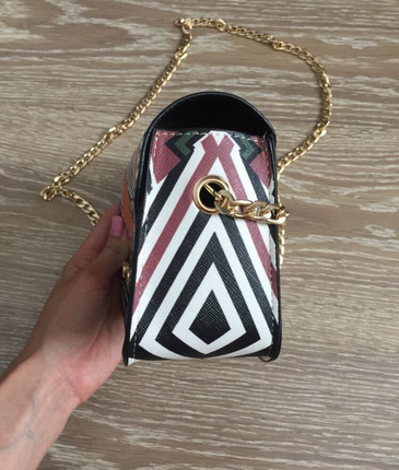 Geometrik Baskı Mini Çanta 