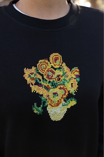 s Beden Van Gogh İşlemeli Sweatshirt