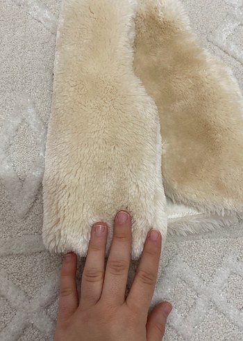 Kız Çocuk Bej Kürklü Kolsuz Yelek - Görsel 2