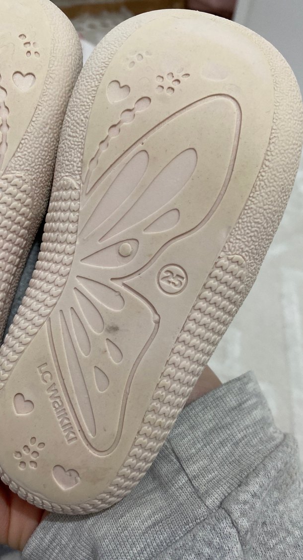 Kız Çocuk Gri Nakışlı Sıcak Terlik - Görsel 2