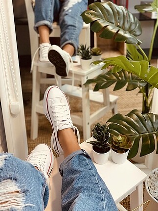 38 Beden beyaz Renk Converse Ayakkabı