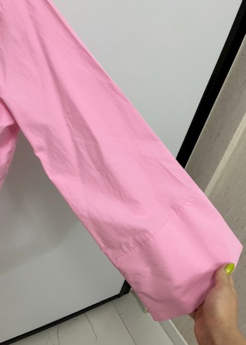 s Beden pembe Renk Pembe düğmeli milla gömlek