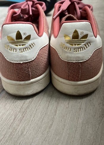 Adidas stan smıth Pembe Süet Bağcıklı Kadın Spor Ayakkabı - Görsel 5