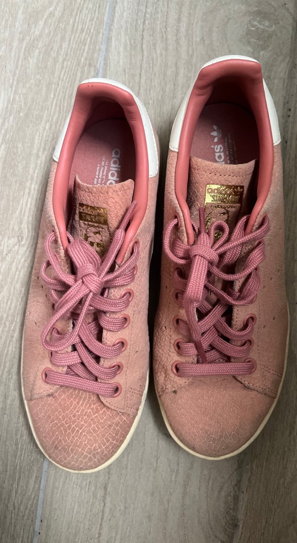 Adidas stan smıth Pembe Süet Bağcıklı Kadın Spor Ayakkabı - Görsel 3