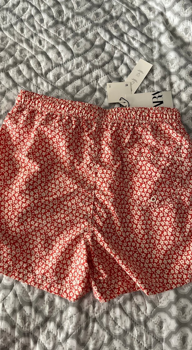 Kırmızı Mini Pamuklu Bohem Şort - Görsel 4