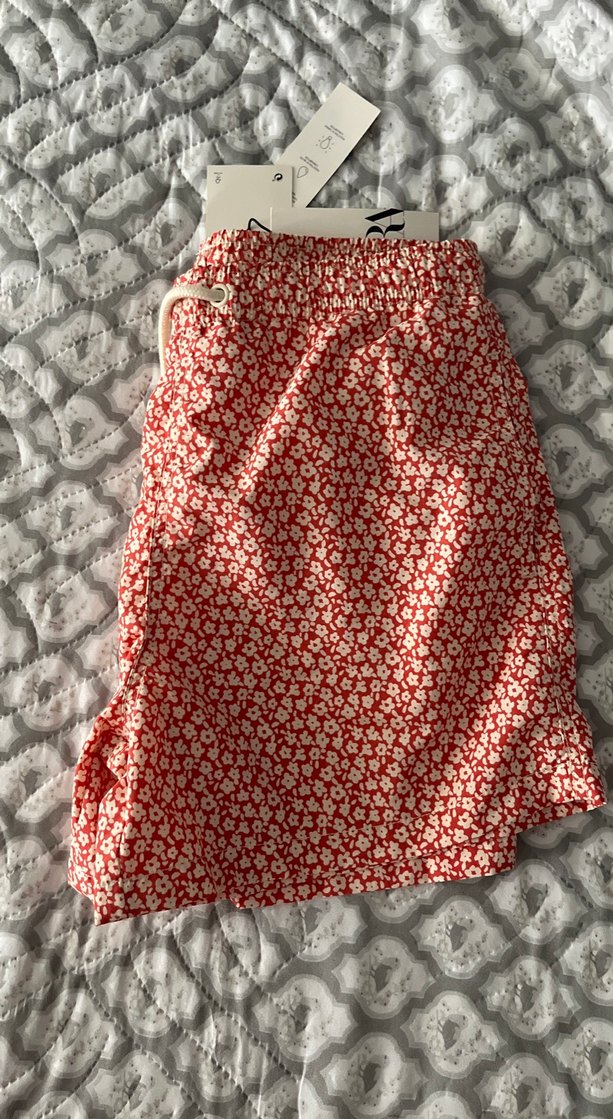 Kırmızı Mini Pamuklu Bohem Şort - Görsel 5