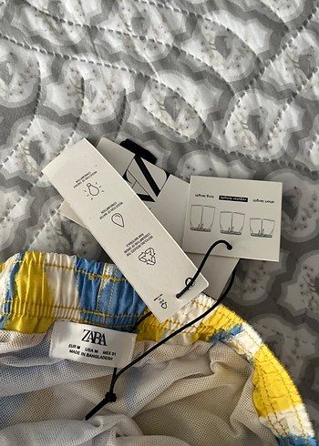 Sarı Mavi Erkek Mini Şort - Görsel 5